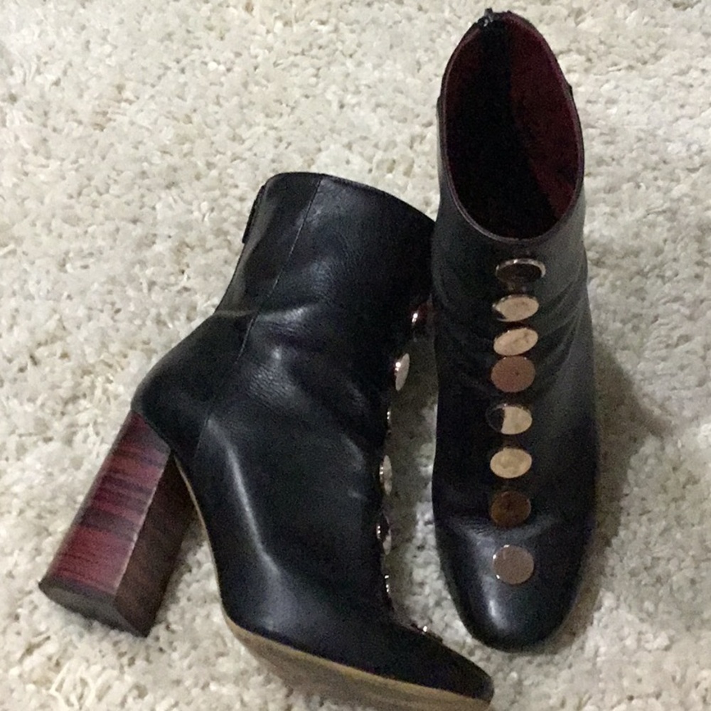 Ellery GORGEOUS boots with gold buttons